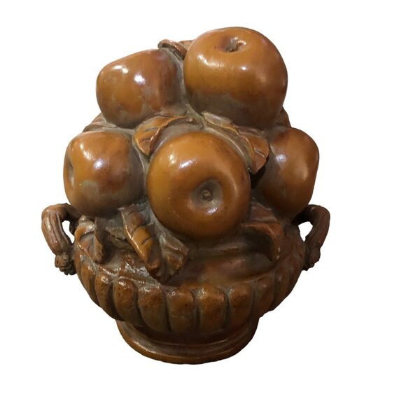 Unbranded Other - Vintage Italian Fruit Urn Resin Apple Topiary Decor Used